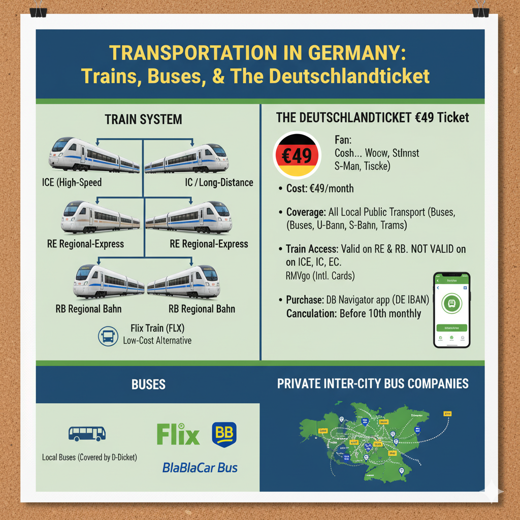 Transportation in Germany: Trains, Buses, and the Deutschlandticket